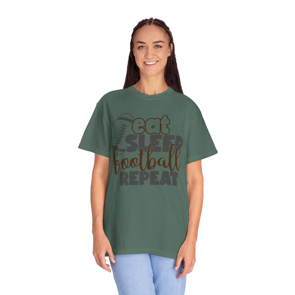 Eat Sleep Football Repeat T-Shirt — Football Fan Tee