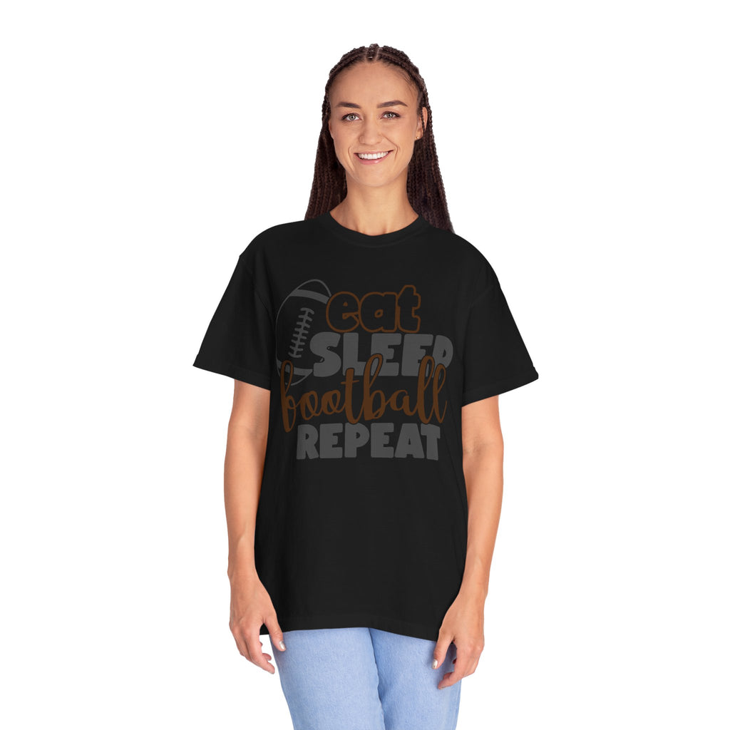 Eat Sleep Football Repeat T-Shirt — Football Fan Tee