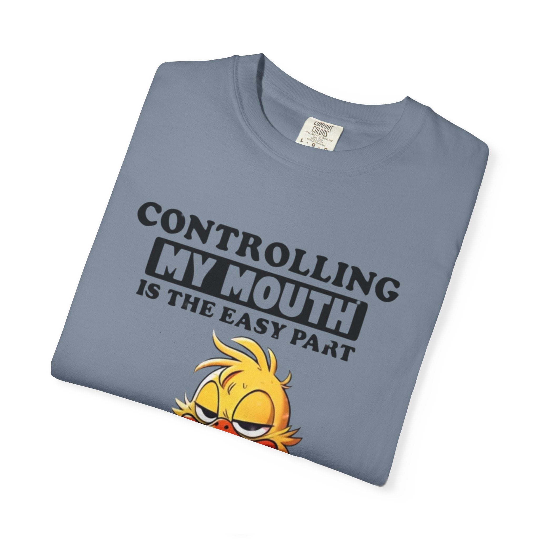 Controlling My Mouth T-Shirt — Funny Duck Face Coffee Graphic Tee