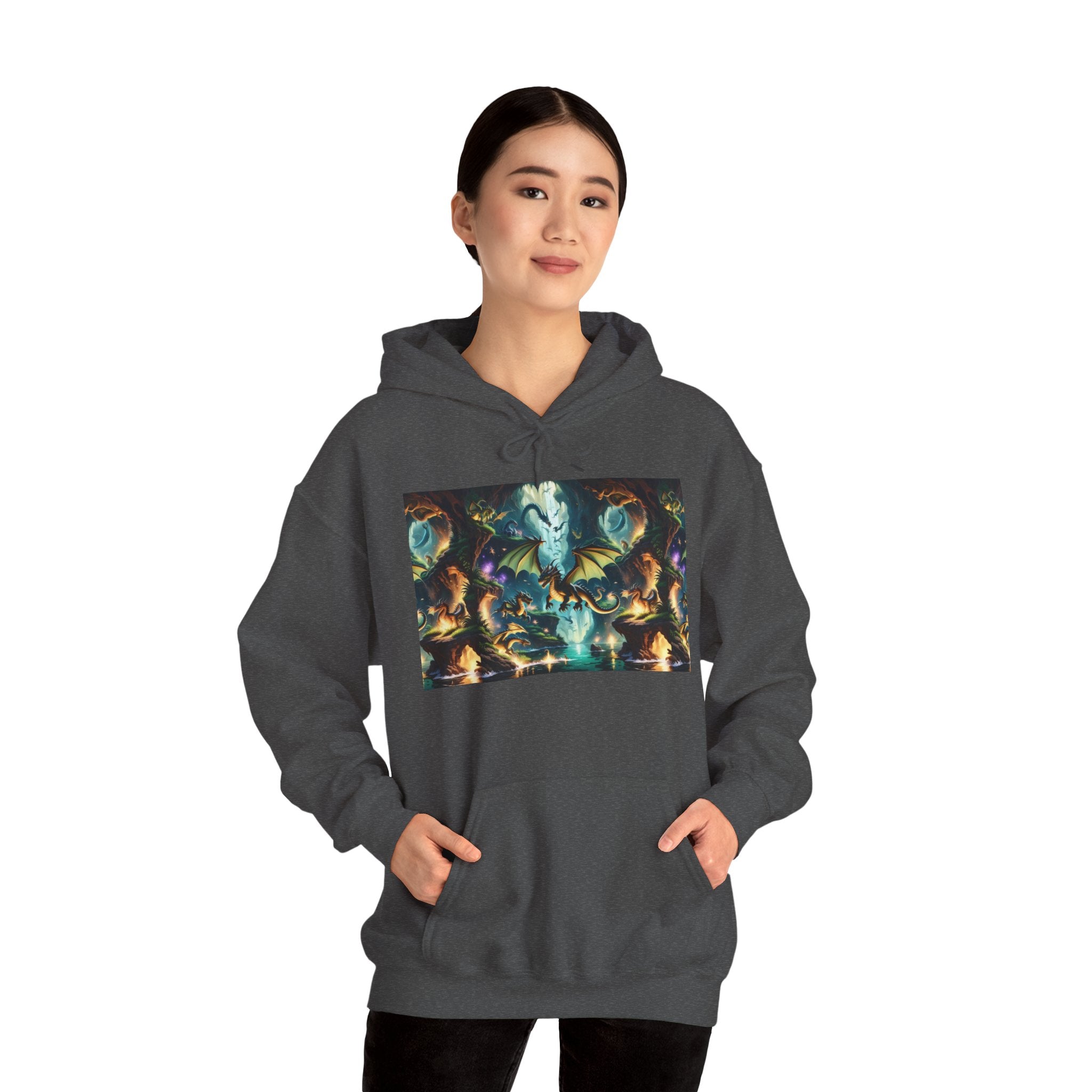 Mystical Cosmic Dragon Hoodie — Fantasy Sci‑Fi Graphic Sweatshirt