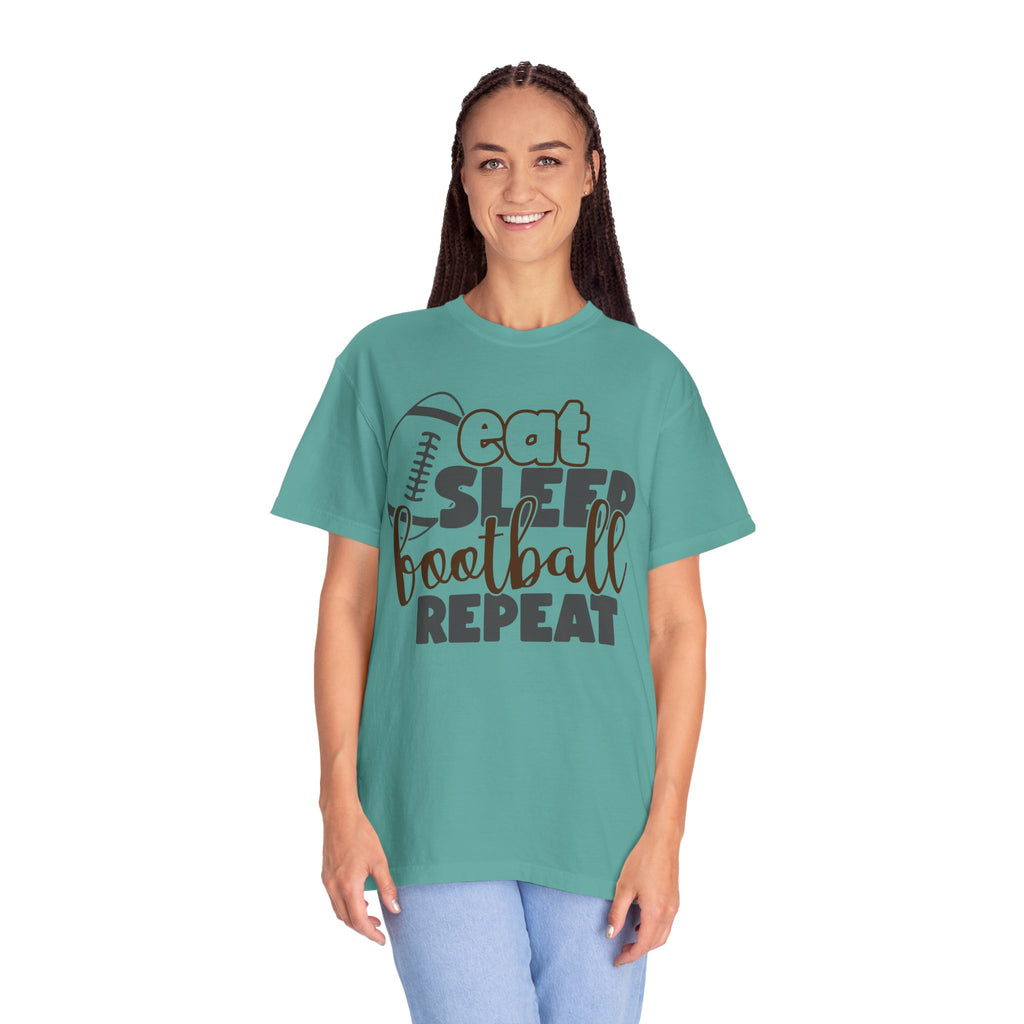 Eat Sleep Football Repeat T-Shirt — Football Fan Tee