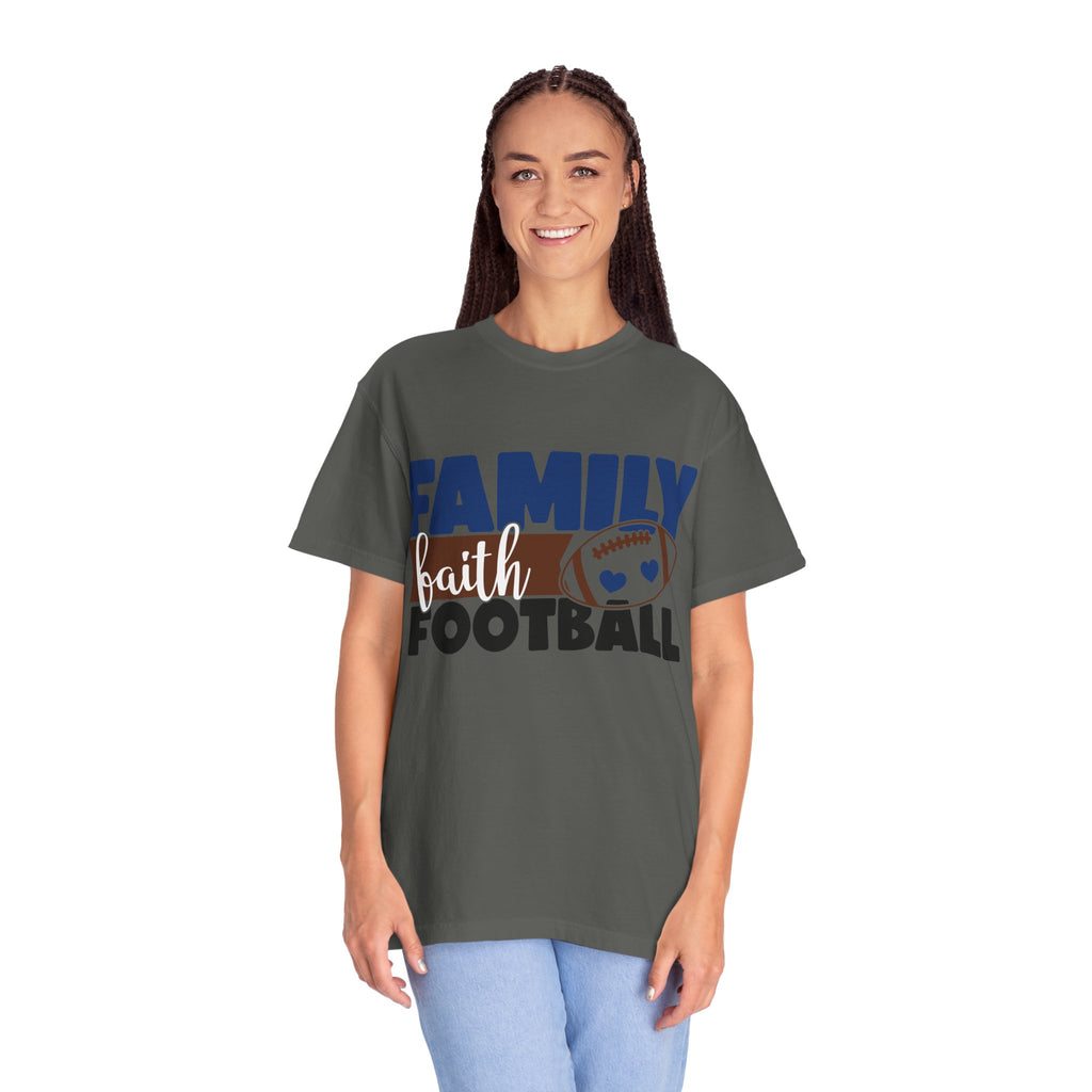 Family Faith Football T-Shirt