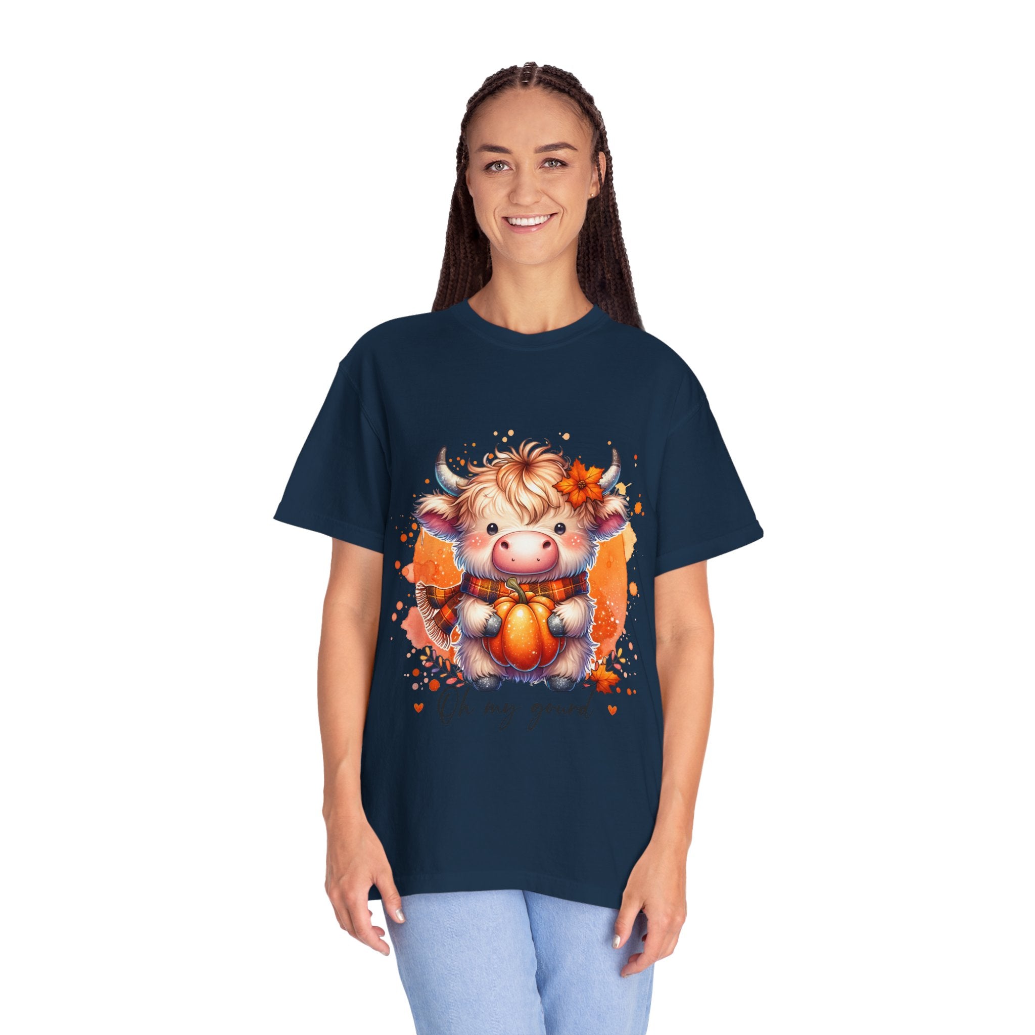 Cow Pumpkin T‑Shirt — Cute "Oh My Gourd" Fall Graphic Tee