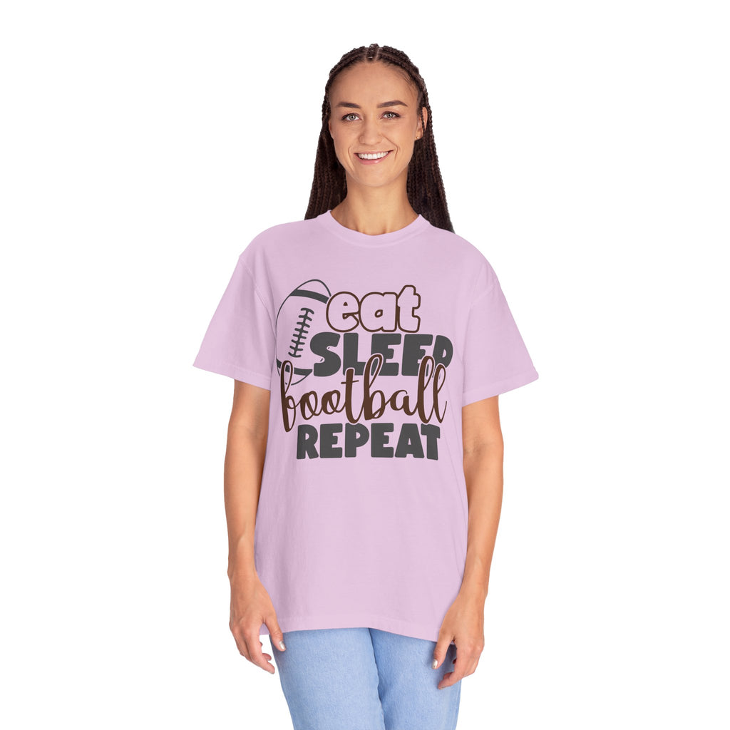 Eat Sleep Football Repeat T-Shirt — Football Fan Tee