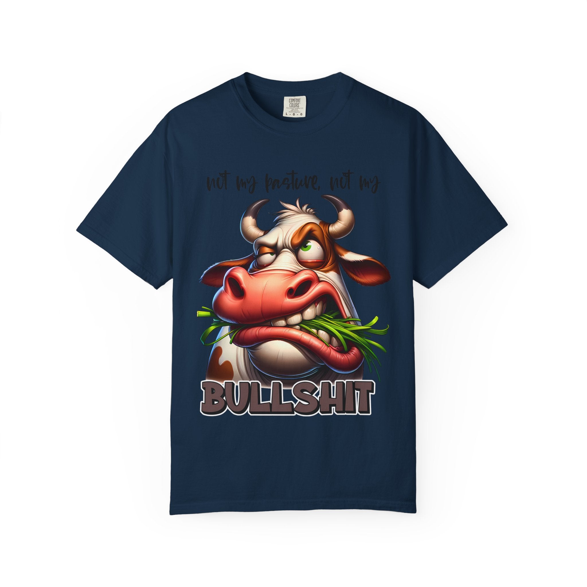 Graphic T-Shirt — 'Not My Horoscope, Not My Bullshit' Funny Cow Illustration