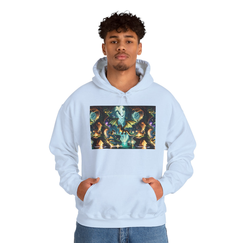 Mystical Cosmic Dragon Hoodie — Fantasy Sci‑Fi Graphic Sweatshirt
