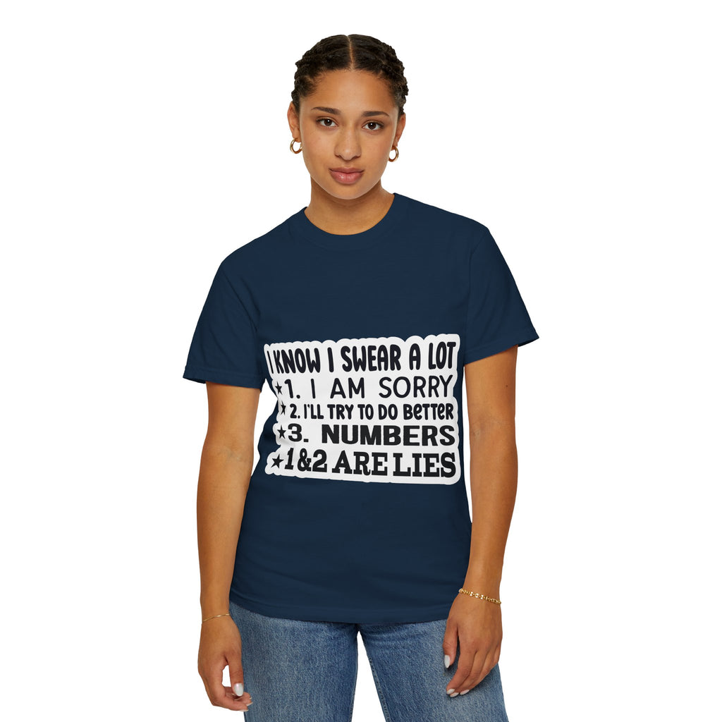 Funny "I Know I Swear a Lot" Graphic T-Shirt