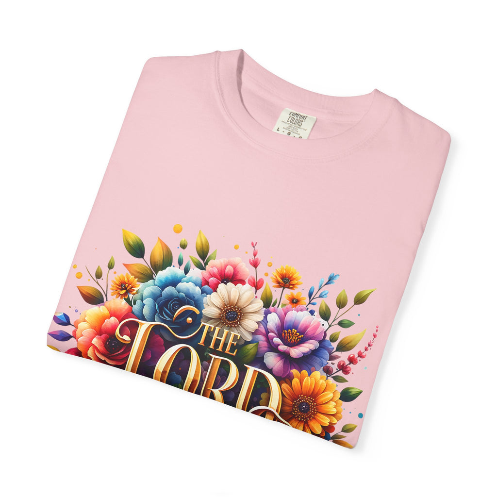 T-Shirt — "The Lord Is My Strength" Floral Christian Tee