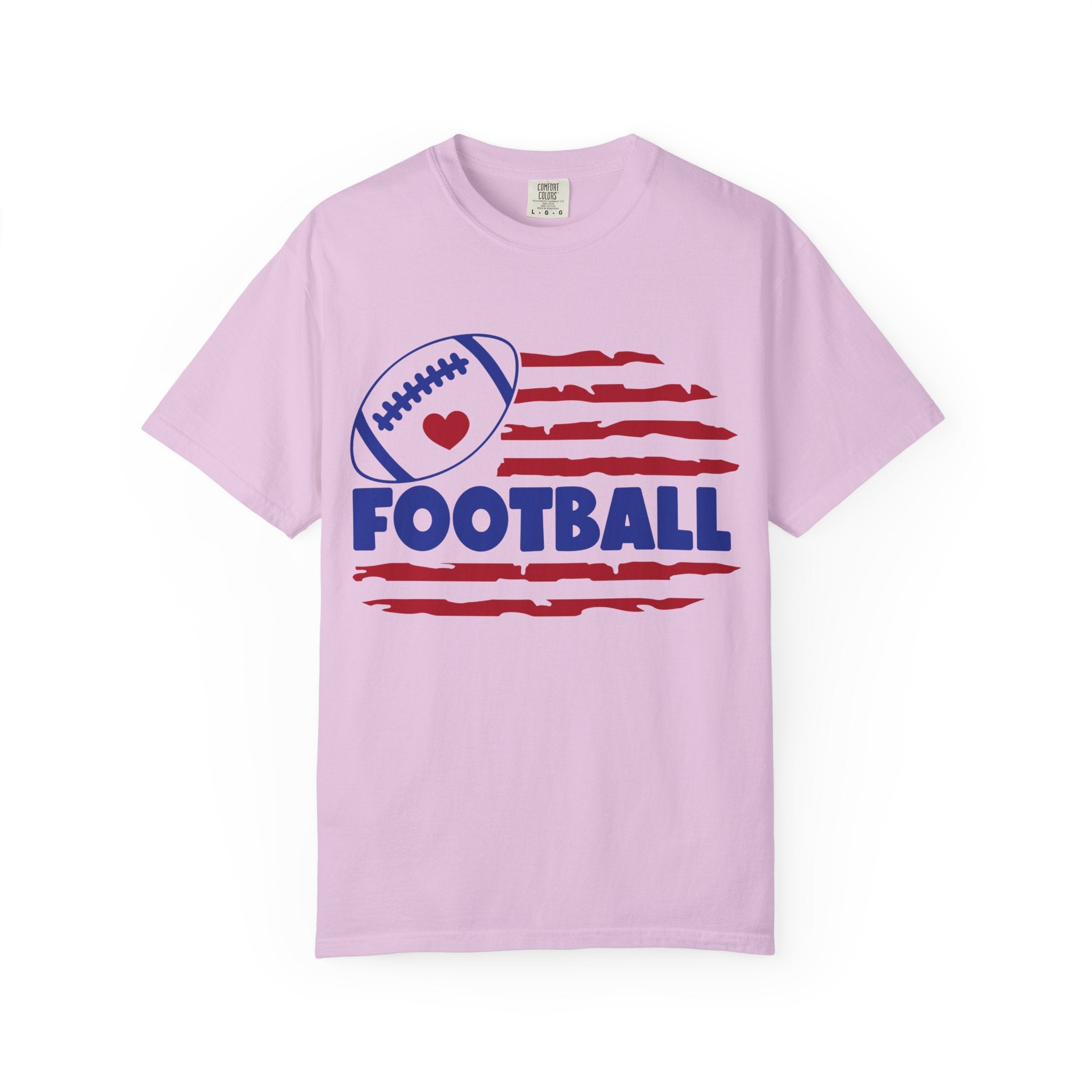 Patriotic Heart Football T-Shirt